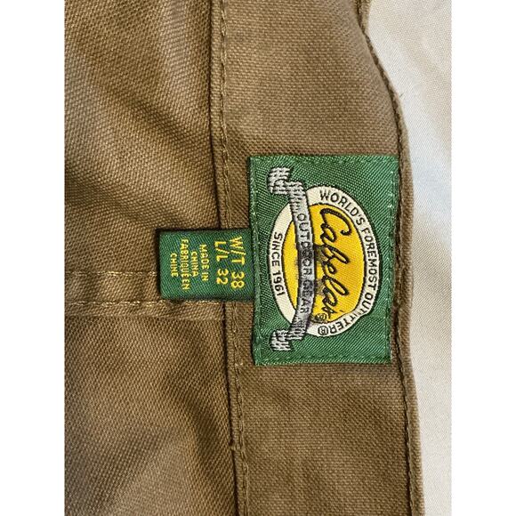 Cabelas Straight Jeans Mens 38x32 Brown Cotton Mid Rise 5 Pockets - Picture 4 of 7